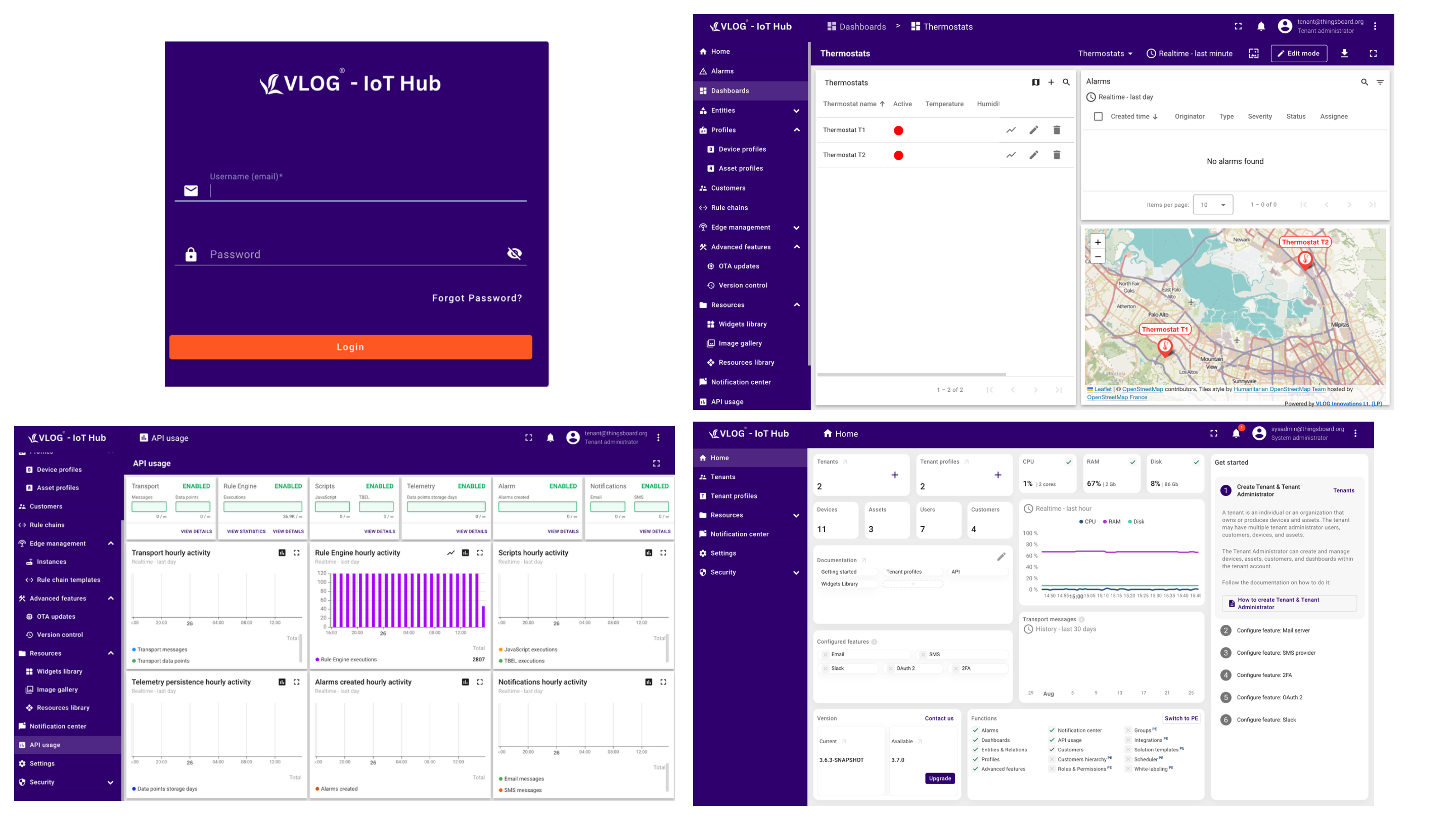 Vlog IoT Hub Dashboard